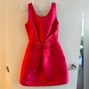 NWT KATE SPADE jillian geranium fit and flare front bow cocktail dress